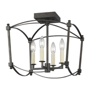 Visual Comfort Studio SF350SMS Thayer Four Light Semi-Flush Mount, Smith Steel Main Image.jpg