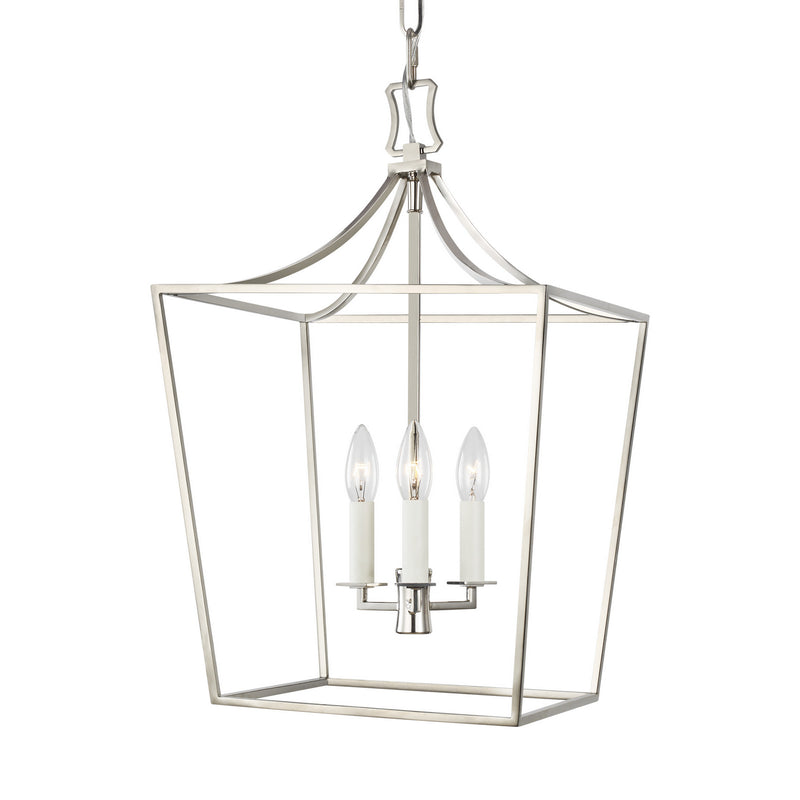Visual Comfort Studio CC1003PN Southold Three Light Lantern, Polished Nickel Main Image.jpg