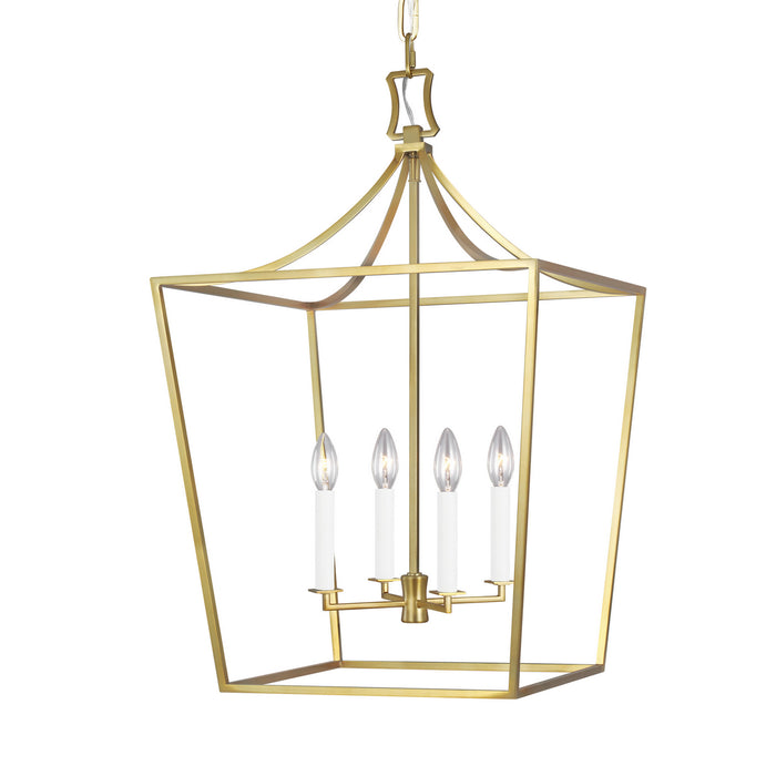 Visual Comfort Studio CC1014BBS Southold Four Light Lantern, Burnished Brass Main Image.jpg