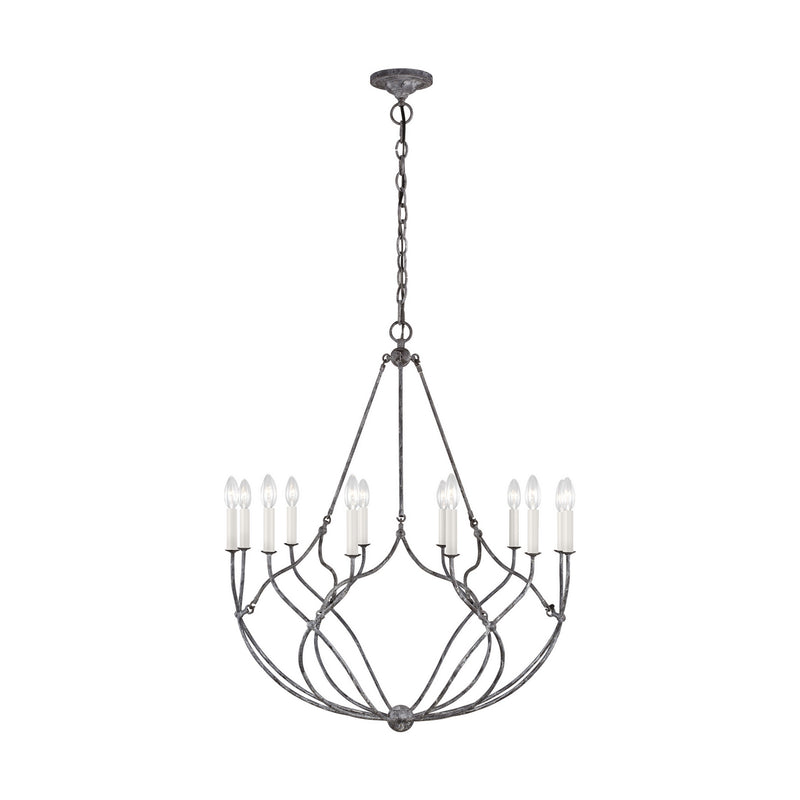 Visual Comfort Studio CC11212WGV Richmond 12 Light Chandelier, Weathered Galvanized Main Image.jpg