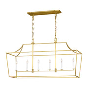 Visual Comfort Studio CC1036BBS Southold Six Light Linear Lantern, Burnished Brass Main Image.jpg