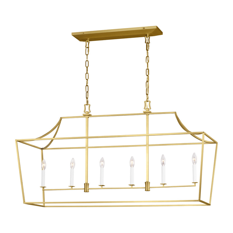 Visual Comfort Studio CC1036BBS Southold Six Light Linear Lantern, Burnished Brass Main Image.jpg
