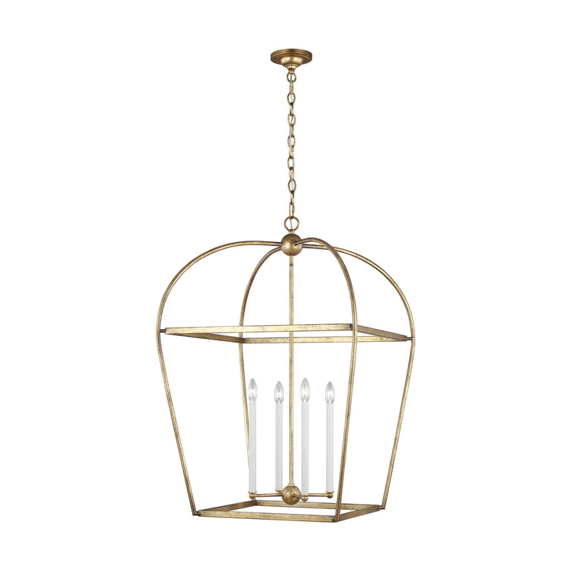 Visual Comfort Studio CC1104ADB Stonington Four Light Lantern, Antique Gild Main Image.jpg