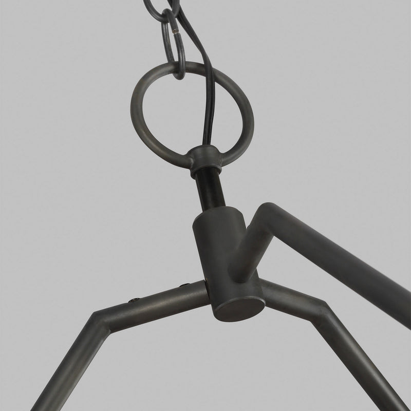 Visual Comfort Studio CC1179AI Keystone Nine Light Chandelier, Aged Iron Alternate Image 2.jpg