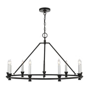 Visual Comfort Studio CC1179AI Keystone Nine Light Chandelier, Aged Iron Main Image.jpg