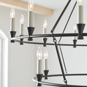Visual Comfort Studio CC11818AI Keystone 18 Light Chandelier, Aged Iron Alternate Image 2.jpg