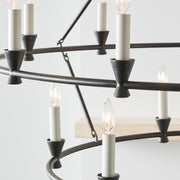 Visual Comfort Studio CC11818AI Keystone 18 Light Chandelier, Aged Iron Alternate Image 3.jpg