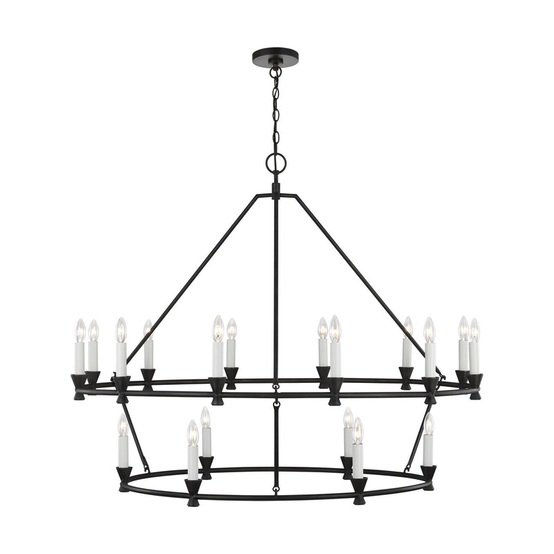 Visual Comfort Studio CC11818AI Keystone 18 Light Chandelier, Aged Iron Main Image.jpg