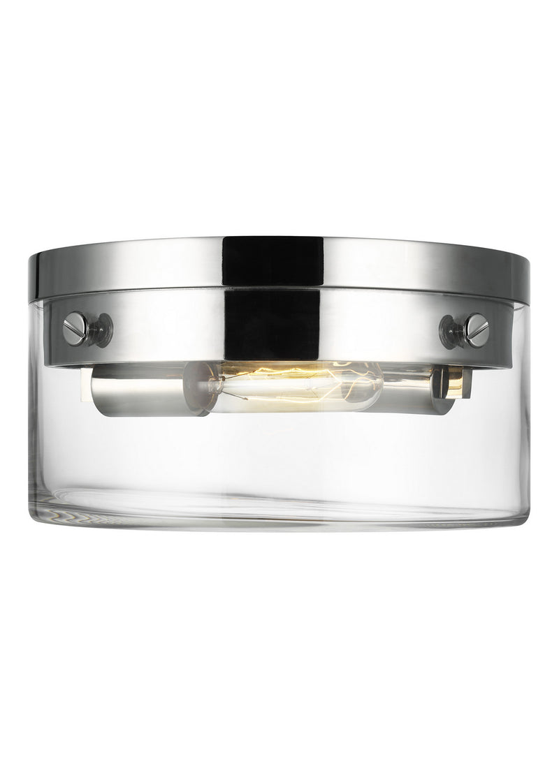 Visual Comfort Studio CF1002PN Garrett Two Light Flush Mount, Polished Nickel Main Image.jpg