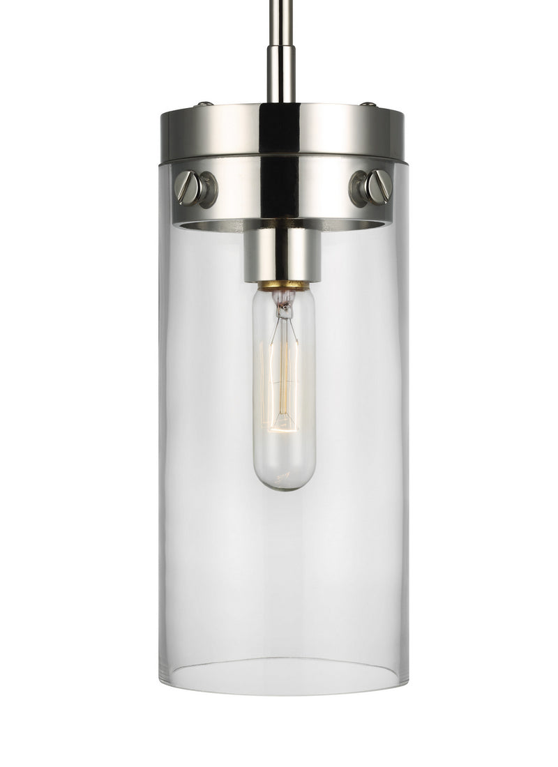 Visual Comfort Studio CP1001PN Garrett One Light Pendant, Polished Nickel Alternate Image.jpg