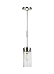 Visual Comfort Studio CP1001PN Garrett One Light Pendant, Polished Nickel Main Image.jpg