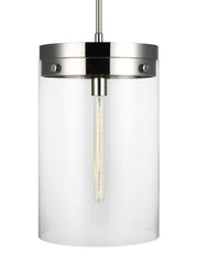 Visual Comfort Studio CP1011PN Garrett One Light Pendant, Polished Nickel Alternate Image.jpg