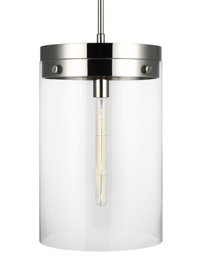 Visual Comfort Studio CP1011PN Garrett One Light Pendant, Polished Nickel Alternate Image.jpg