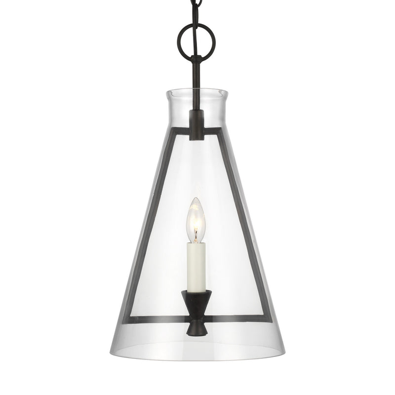 Visual Comfort Studio CP1081AI Keystone One Light Pendant, Aged Iron Alternate Image.jpg