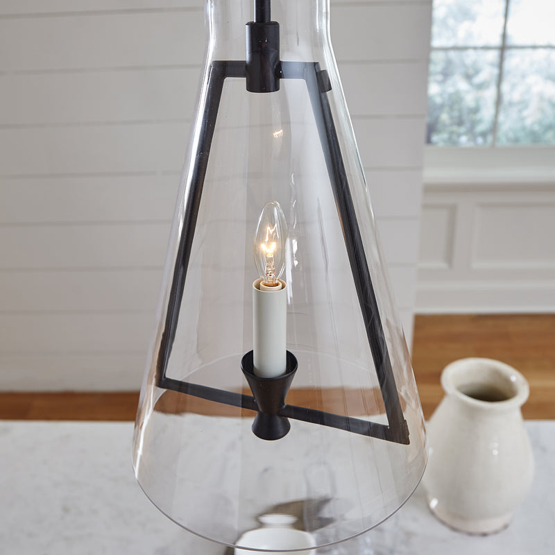 Visual Comfort Studio CP1081AI Keystone One Light Pendant, Aged Iron Alternate Image.jpg