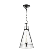 Visual Comfort Studio CP1081AI Keystone One Light Pendant, Aged Iron Main Image.jpg