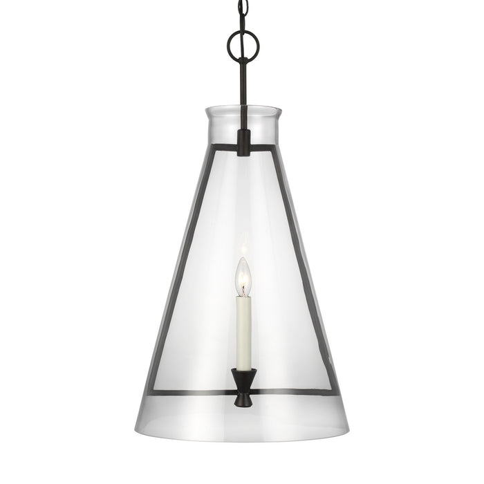 Visual Comfort Studio CP1091AI Keystone One Light Pendant, Aged Iron Alternate Image.jpg