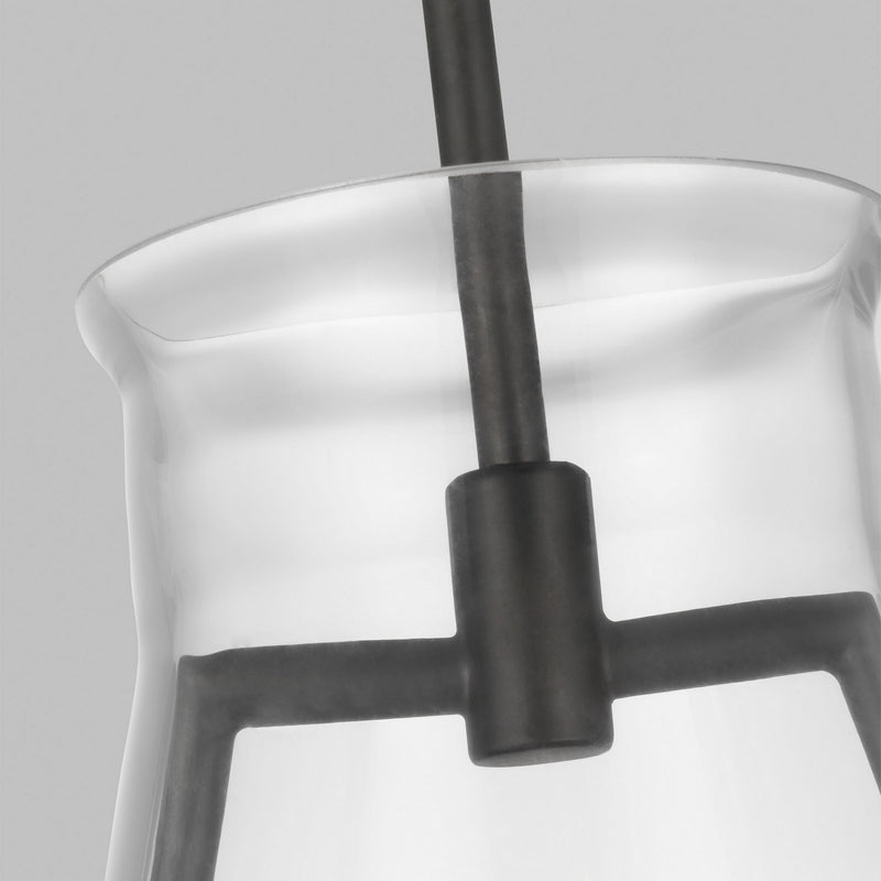 Visual Comfort Studio CP1091AI Keystone One Light Pendant, Aged Iron Alternate Image 3.jpg