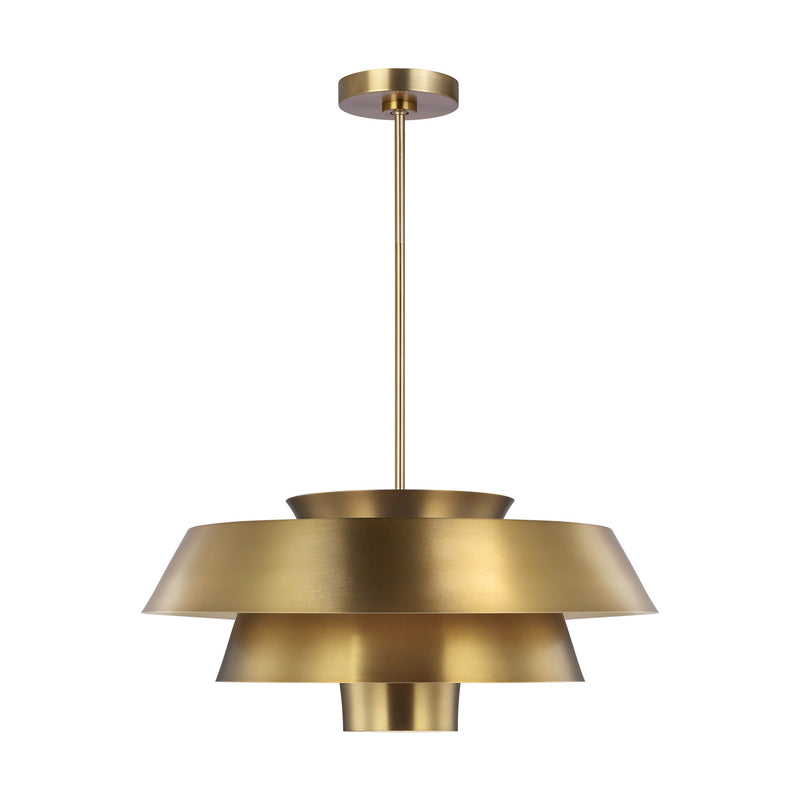 Visual Comfort Studio EP1081BBS Brisbin One Light Pendant, Burnished Brass Main Image.jpg