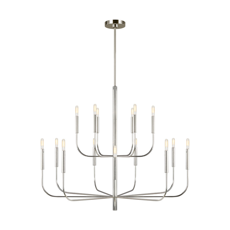 Visual Comfort Studio EC10015PN Brianna 15 Light Chandelier, Polished Nickel Main Image.jpg