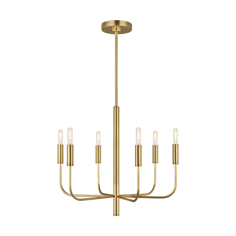 Visual Comfort Studio EC1006BBS Brianna Six Light Chandelier, Burnished Brass Main Image.jpg