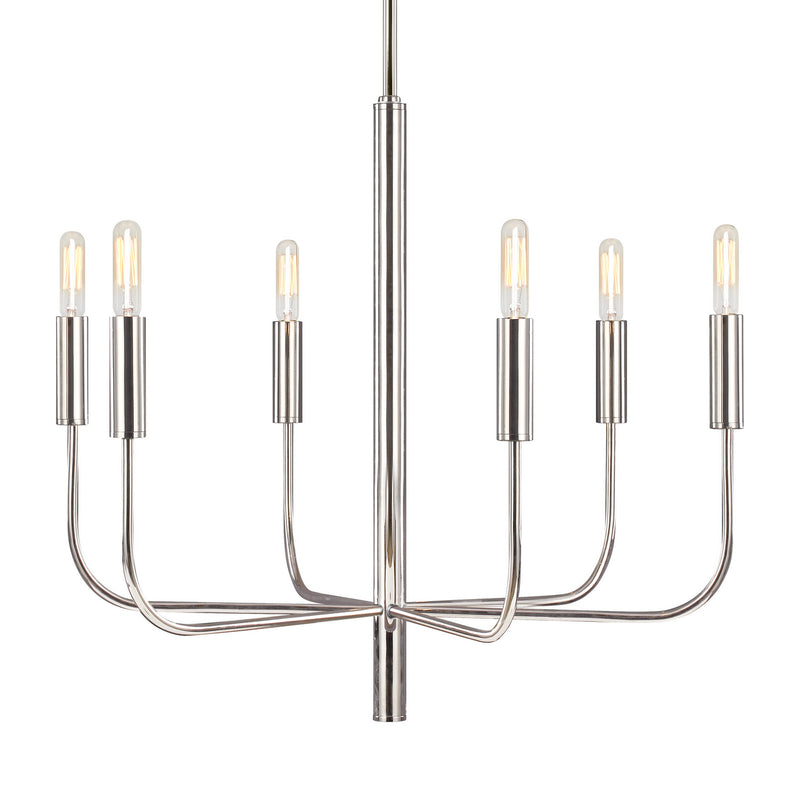 Visual Comfort Studio EC1006PN Brianna Six Light Chandelier, Polished Nickel Alternate Image.jpg