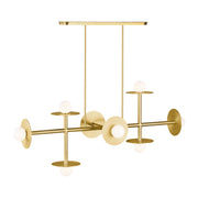 Visual Comfort Studio KC1008BBS Nodes Eight Light Linear Chandelier, Burnished Brass Alternate Image.jpg