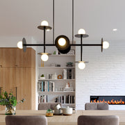 Visual Comfort Studio KC1008MBK Nodes Eight Light Linear Chandelier, Midnight Black Alternate Image 3.jpg