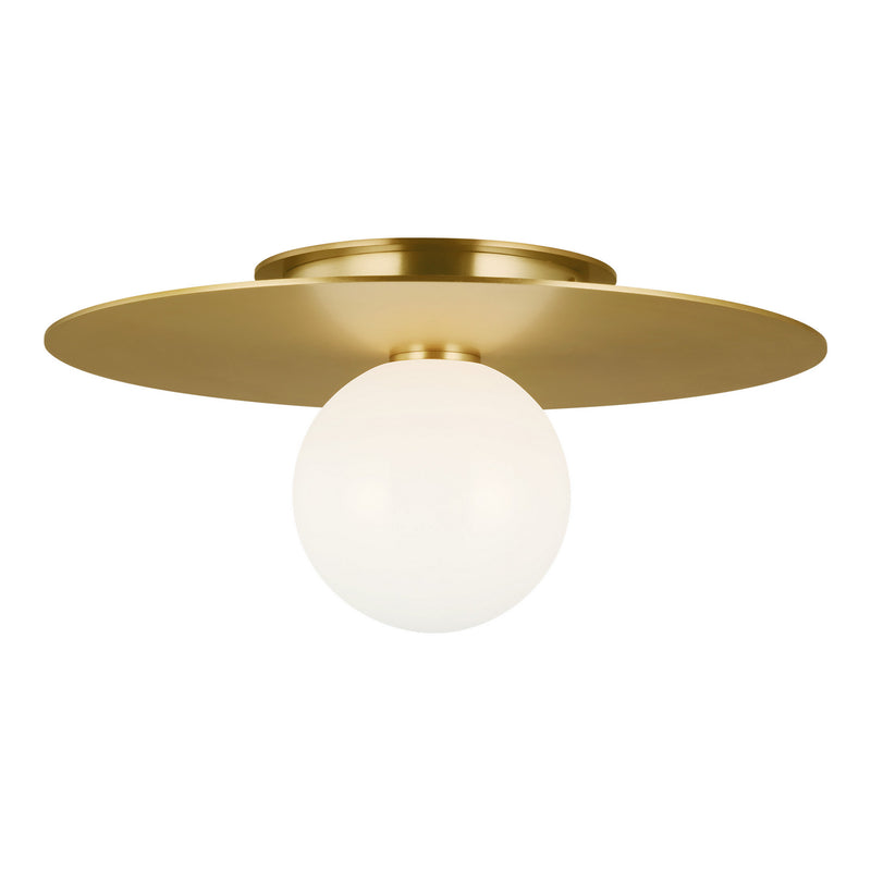 Visual Comfort Studio KF1011BBS Nodes One Light Flush Mount, Burnished Brass Main Image.jpg
