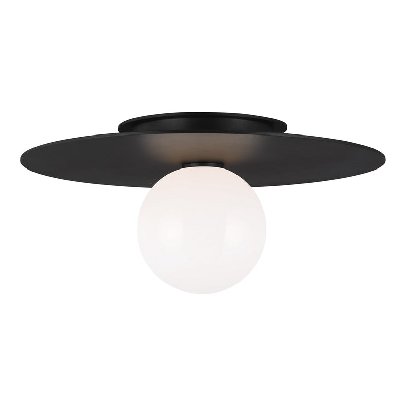 Visual Comfort Studio KF1011MBK Nodes One Light Flush Mount, Midnight Black Main Image.jpg