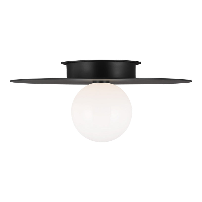 Visual Comfort Studio KF1021MBK Nodes One Light Flush Mount, Midnight Black Alternate Image.jpg