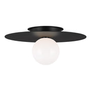 Visual Comfort Studio KF1021MBK Nodes One Light Flush Mount, Midnight Black Main Image.jpg