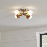 Visual Comfort Studio KF1034BBS Nodes Four Light Flush Mount, Burnished Brass Alternate Image 2.jpg