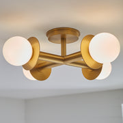 Visual Comfort Studio KF1034BBS Nodes Four Light Flush Mount, Burnished Brass Alternate Image 3.jpg