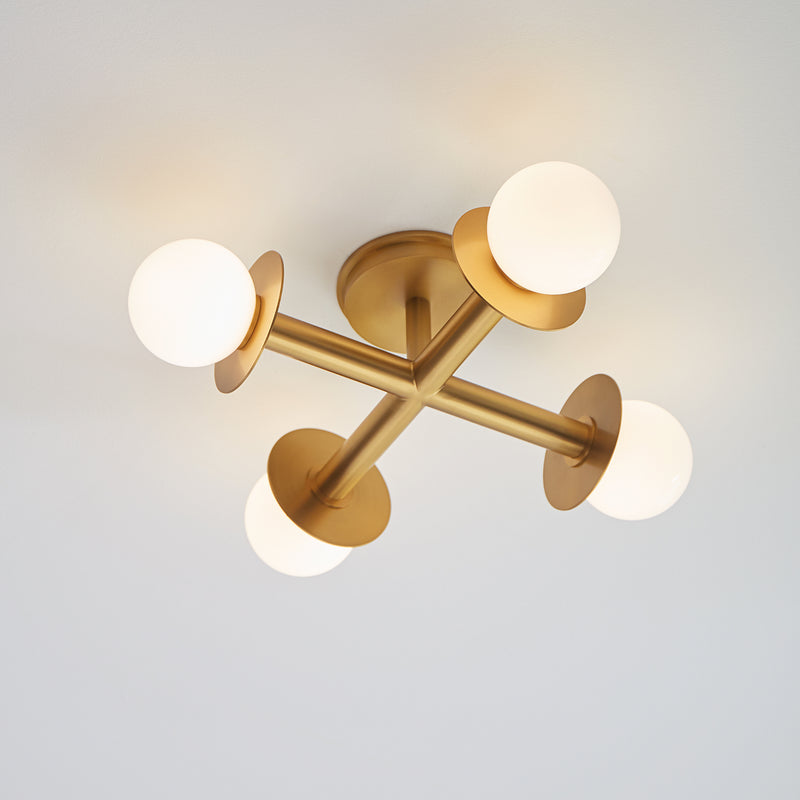Visual Comfort Studio KF1034BBS Nodes Four Light Flush Mount, Burnished Brass Alternate Image 6.jpg