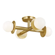 Visual Comfort Studio KF1034BBS Nodes Four Light Flush Mount, Burnished Brass Main Image.jpg