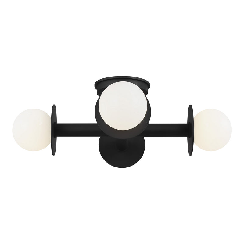 Visual Comfort Studio KF1034MBK Nodes Four Light Flush Mount, Midnight Black Alternate Image.jpg