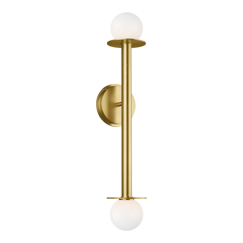 Visual Comfort Studio KWL1012BBS Nodes Two Light Wall Sconce, Burnished Brass Main Image.jpg