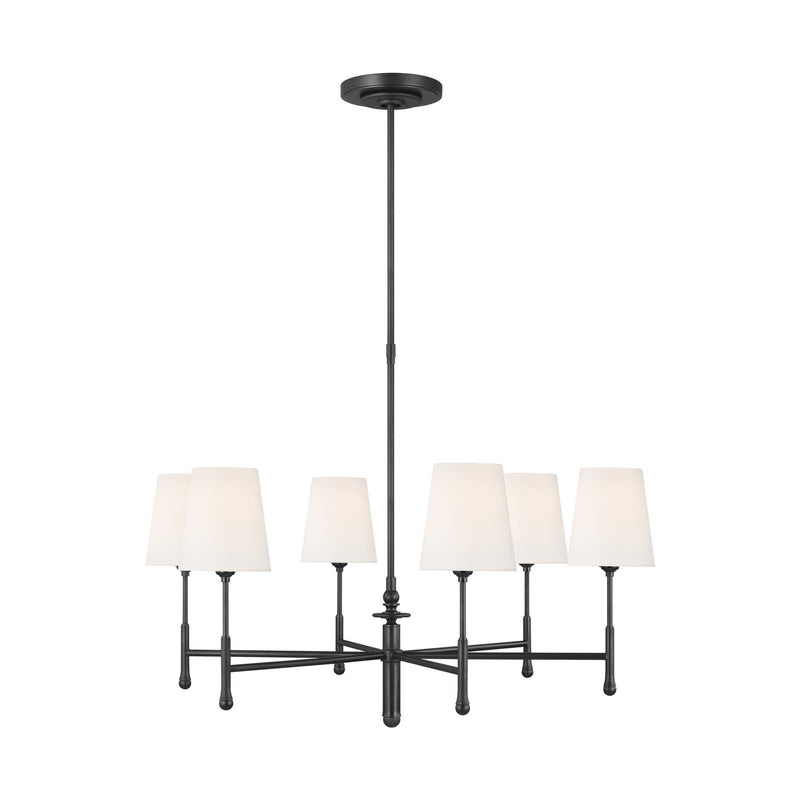Visual Comfort Studio TC1016AI Capri Six Light Chandelier, Aged Iron Main Image.jpg