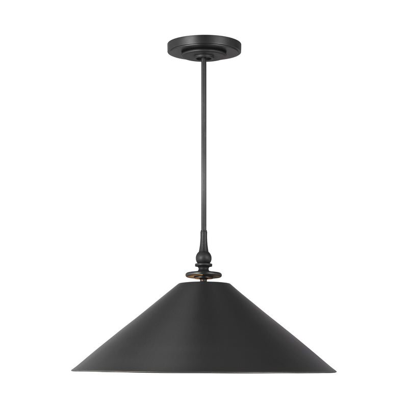 Visual Comfort Studio TP1001AI Capri One Light Pendant, Aged Iron Main Image.jpg