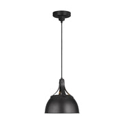 Visual Comfort Studio TP1051AI Logan One Light Pendant, Aged Iron Main Image.jpg