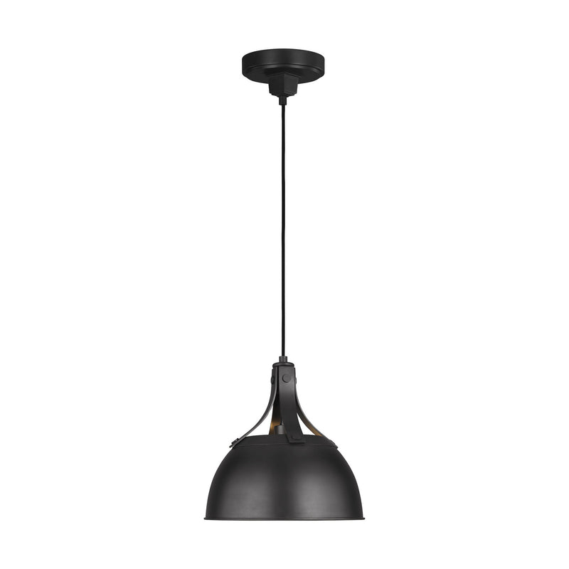 Visual Comfort Studio TP1051AI Logan One Light Pendant, Aged Iron Main Image.jpg