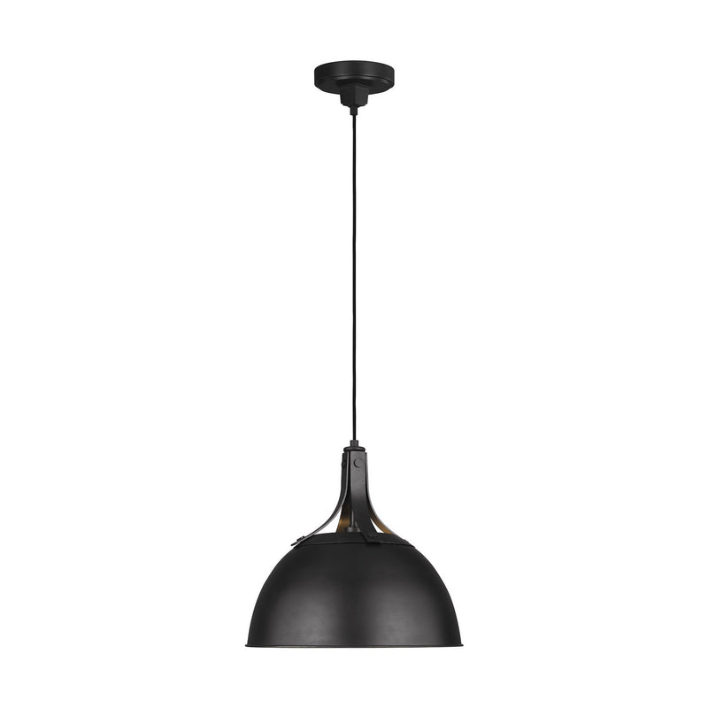 Visual Comfort Studio TP1061AI Logan One Light Pendant, Aged Iron Main Image.jpg
