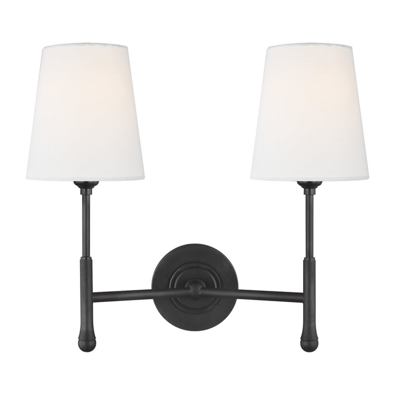 Visual Comfort Studio TW1012AI Capri Two Light Wall Sconce, Aged Iron Main Image.jpg