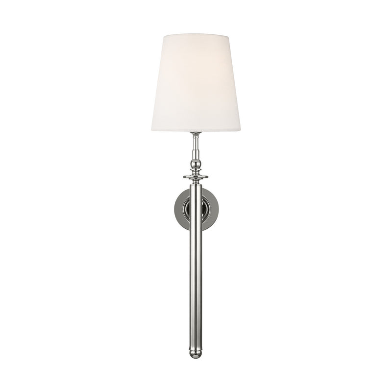 Visual Comfort Studio TW1021PN Capri One Light Wall Sconce, Polished Nickel Main Image.jpg