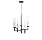 Savoy House 1-2135-5-67 Five Light Chandelier, Matte Black w/Polished Chrome (2)