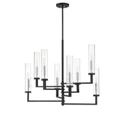 Savoy House 1-2139-8-67 Eight Light Chandelier, Matte Black w/Polished Chrome (2)