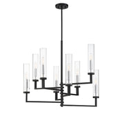 Savoy House 1-2139-8-67 Eight Light Chandelier, Matte Black w/Polished Chrome (4)