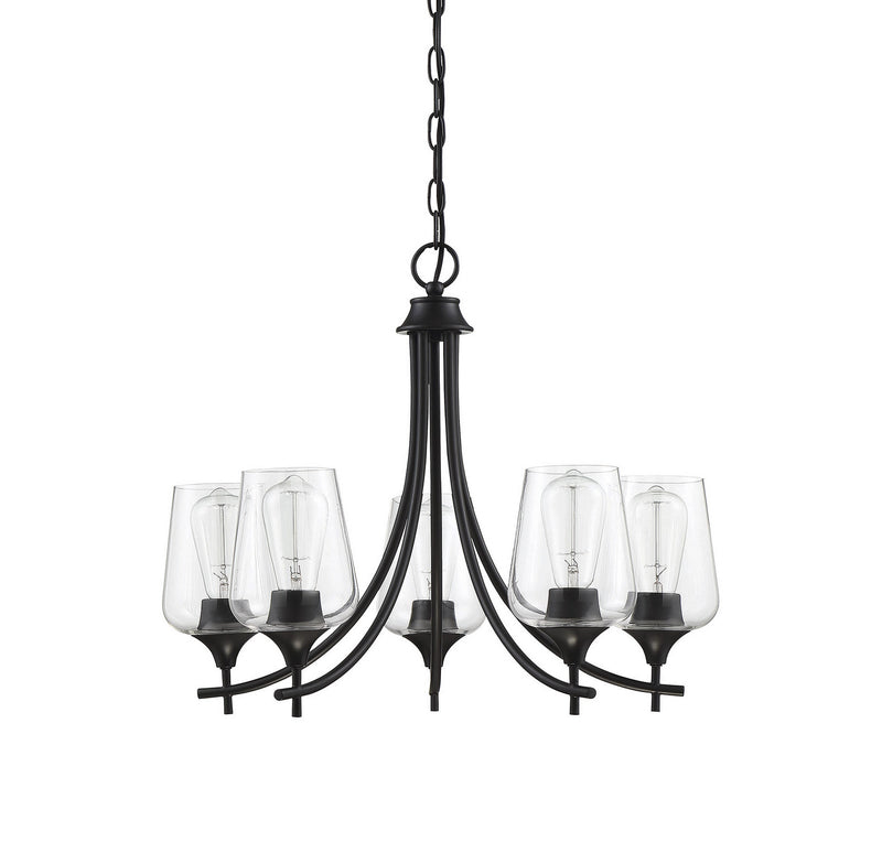 Savoy House 1-4032-5-BK Five Light Chandelier, Black (2)