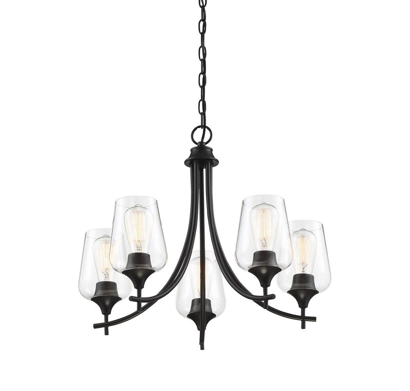 Savoy House 1-4032-5-BK Five Light Chandelier, Black (3)